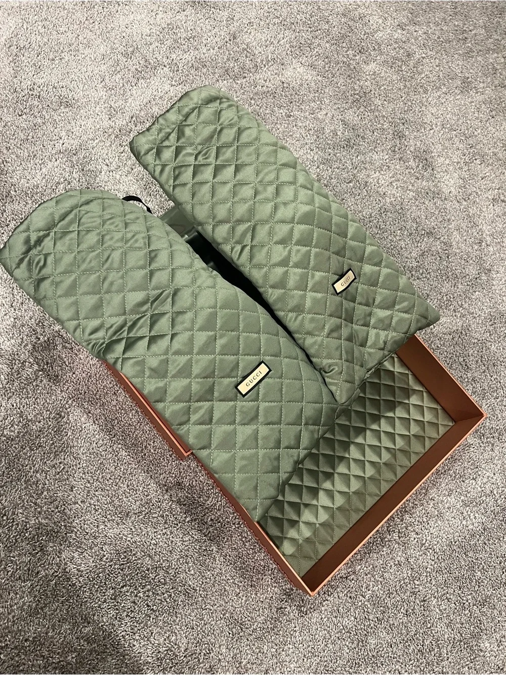 Gucci Green Croc-Embossed Leather Loafers